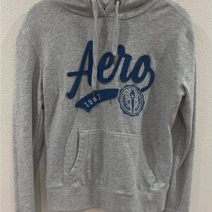 Aeropostale Gray and Blue Sweatshirt Classic Style size S